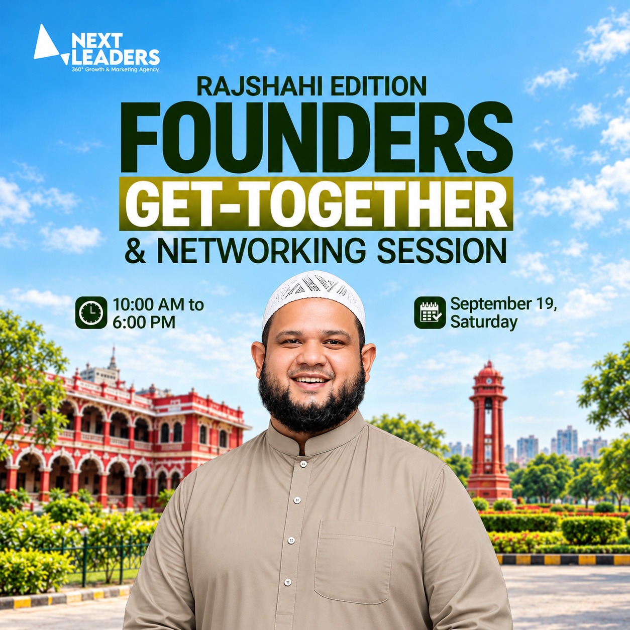 Omer Sharif — Founders Get-Together & Networking Session, Rajshahi Edition, Saturday 19 September 2026